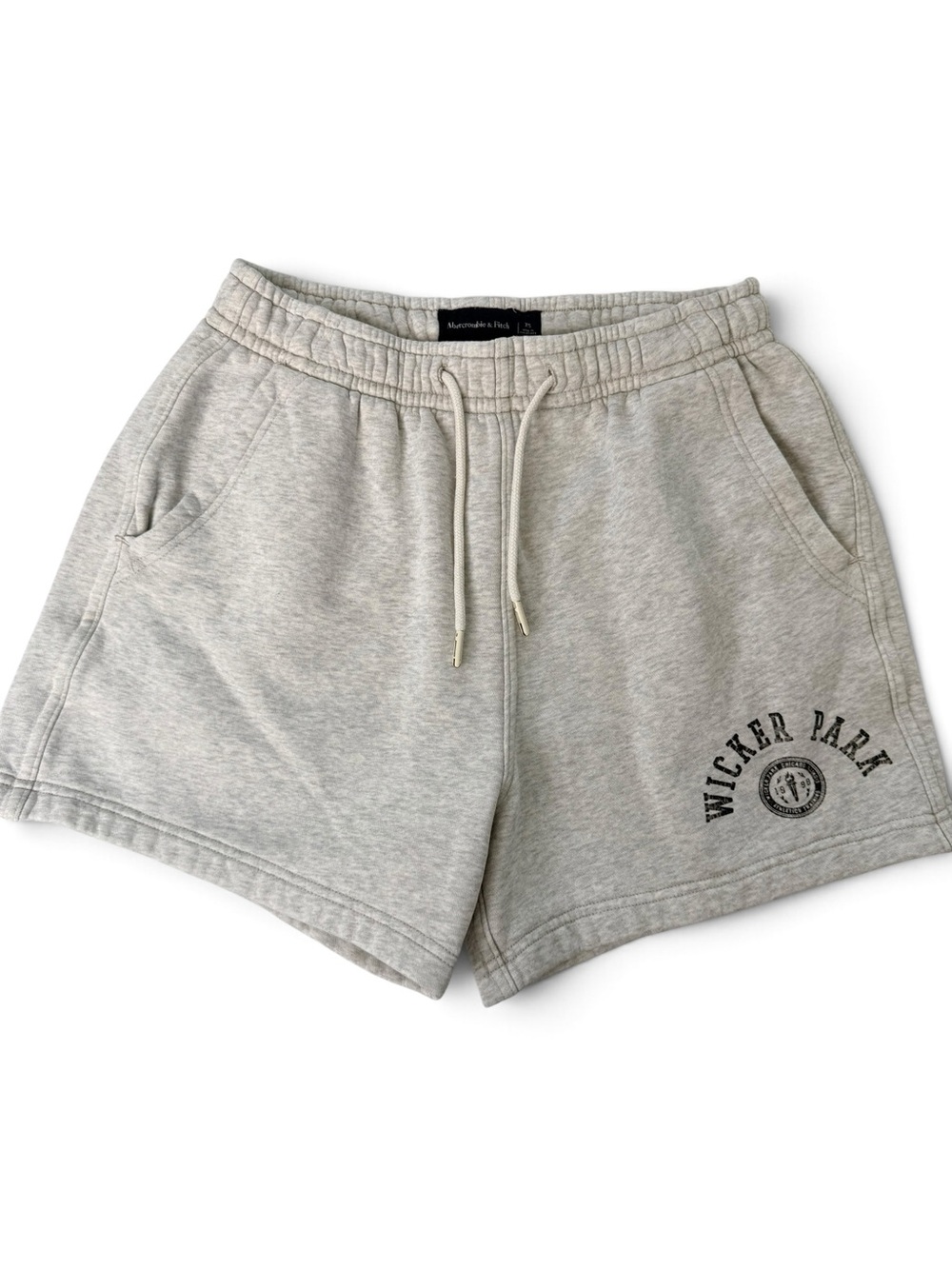 Abercrombie & Fitch Men’s XS Wicker Park Gray Sweat Shorts Chicago 1998